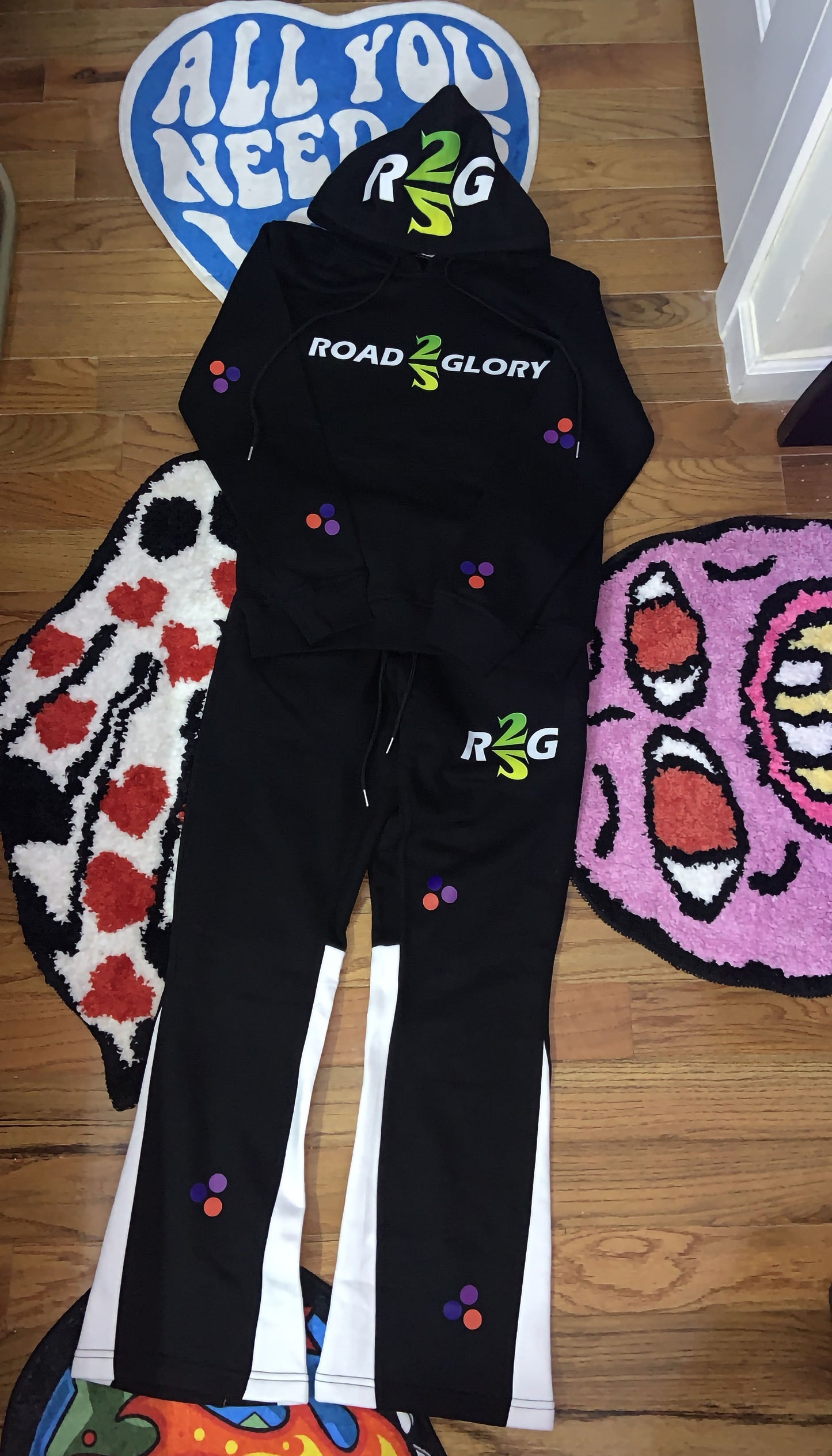 Road2Glory "Chase Glory Not Clout" Sweatsuit Black