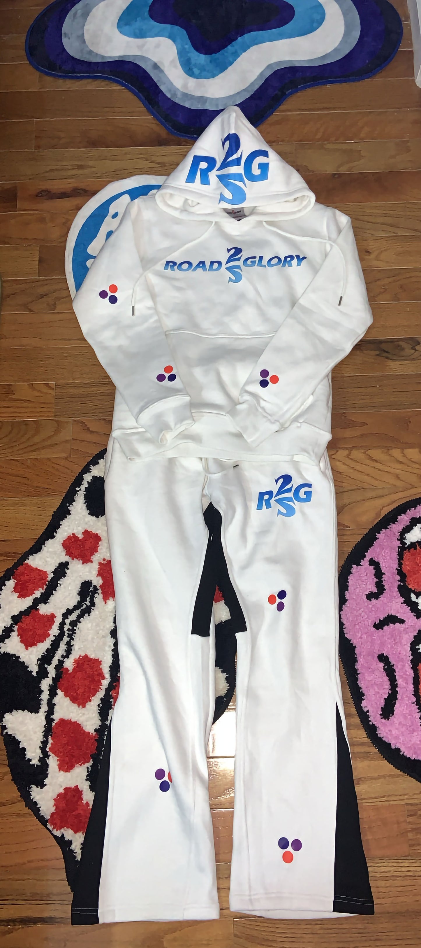 Road2Glory "Chase Glory Not Clout" Sweatsuit White